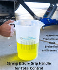 One Gallon 128oz Pitcher With Handy Conversion Chart Built Tough Food Grade Plastic BPA Free Translucent Gripper Handle