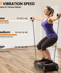 Woman exercising on Vibration Plate Exercise Machine For Home Fitness With Full Body Vibration, Weight Loss And Lymphatic Drainage, 400 Lb Capacity