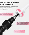 Adjustable flow nozzle of 15g Semi Solid Nail Glue For Press Ons With 10ml Glue Remover Quick Dry Extra Strong Bond No Lamp Needed.
