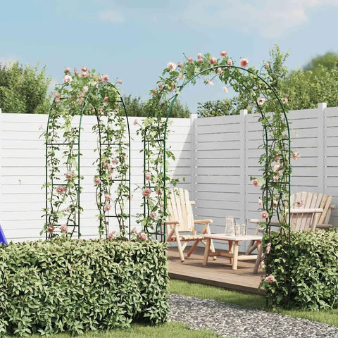 Two Pack Beefy Heavy Duty Metal Garden Arch Trellis For Climbing Plants Roses And Vines, Rustproof Outdoor Archway For Patio