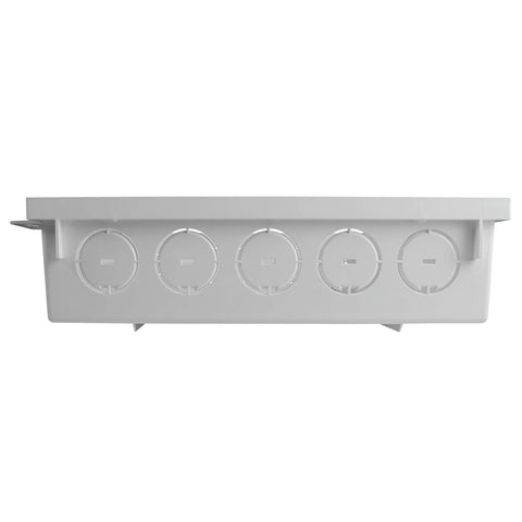 20 Inch Media Enclosure for WiFi Transparency and Cable Management, Recessed Wall Box With Extra 1.2 Inch Depth, ABS Plastic, White, Universal Mounting Grid for Network Distribution, ENP2050 NA