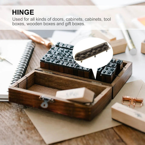 Heavy Duty Antique Small Box Hinges Pack Of Twelve With Six Hole Long Flush Cabinet Hinges For Jewelry Boxes DIY Storage