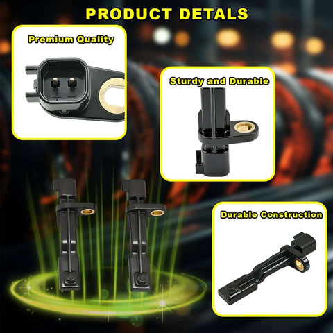 Rear ABS Wheel Speed Sensor Left And Right For Jeep Wrangler 2007 To 2017 And Liberty 2008 To 2012 And Dodge Nitro 2007 To 2011 2Pcs