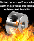 12Pcs Set Screw Collars With 4.05mm Bore, 9mm OD, nickel plated steel, floating in flames, durability emphasized.