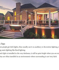 12V Low Voltage Waterproof IP67 Warm White Recessed Deck Lights Kit illuminating outdoor patio and steps at night