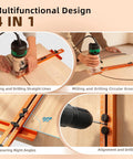 Adjustable Router Circle Cutting Jig For Flawless Arc Routing And Groove Milling A Legit Shop Staple To Knock Out Perfect Cabinet Builds Smooth As Butter, showing milling and drilling, measuring angles.