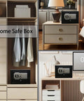 Digital Keypad Security Safe Lock Box for Home Office and Hotel Use Secure Cash Jewelry Storage Easy Password Access Black 0.2 Cu Ft