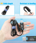 USB To DC 12V Step Up Power Cable 3ft With 5.5 X 2.5mm DC Jack And 3.5 X 1.35mm Plug USB Boost Converter With LED Indicator