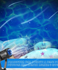Child sleeping under ocean waves from 6 Piece Water Effect Projector Lights Set With Ocean Wave LED Night Light Rotating 360 Degree Ceiling Wall Projection For Bedroom Decor Blue Perfect For Undersea Themed Parties And Weddings And Kids Sleep Rooms