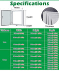 Wall Mounted Electrical Junction Box Lockable Steel Enclosure All Weather And Dustproof Outdoor And Indoor Distribution Box With Outlet Hole 31.5 W X 39.38 H X 9.83 D Tough As Nails Heavy Duty Metal Housing, specifications diagram
