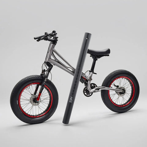 Kids Balance Bike Seatpost 22.2mm Diameter 300mm Length Aluminum Alloy Lightweight Waterproof Scale Display next to bike