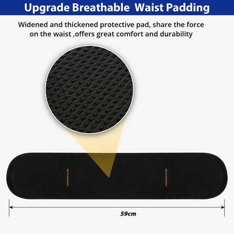 Fall Protection Safety Harness Kit For Roofing, featuring plush breathable waist pad detail for comfort in construction work
