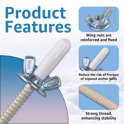 Heavy Duty Hurricane Anchor Kit Set For Fixing Shutter Panels Storm Panels And Sliding Glass Doors Plywood Compatible Includes Driving Tool 30 Sets Of 1/4-20 By 2-1/4 Inch Male Anchors Wingnuts And Protectors with reinforced wing nuts and strong threads for stability