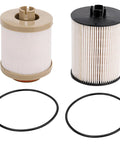 Ford 6.4L Powerstroke Diesel Beefed Up Fuel Filter Kit With Upper And Lower Lifter Pump Filter Set components.