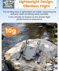 Ground Clearance Upgrade Landing Gear For Mini 5 Pro Drone on rocks showing lightweight foldable design in nature