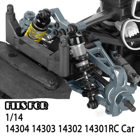 One Fourteenth Scale RC Titanium Upgrade Kit with big bore shocks and suspension for 14301 14302 14303 14304 models