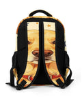 Back view of 4th Of July Golden Printed Unisex Backpack Large Capacity Daypack For Travel School And Outdoor Fun