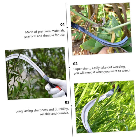 Rustproof Steel Scythe Mowing Knife for garden reaping hook used for precise trimming and effortless weeding in plants