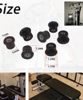 Replacement Sliding Seat Bracket Rollers for Home Gym Rolling Seats with size dimensions and equipment compatibility details.