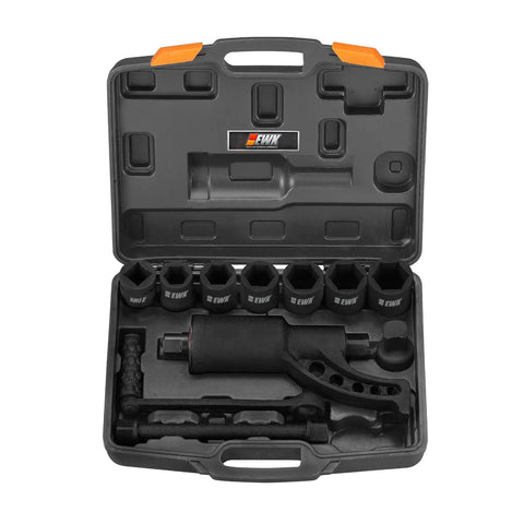 Heavy-Duty 11-Piece 1 Drive Torque Multiplier Wrench Set With 1:64 Ratio Delivers Up To 4800 Nm, includes 8 sockets in a case