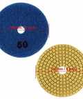 4 Inch Diamond Polishing Pads Set 50 Grit For Wet Or Dry Polishing And Sanding Stone Marble Granite With Velcro Backing