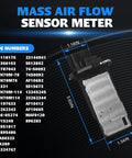 Mass Air Flow MAF Sensor Replacement For GMC Acadia And Chevrolet Malibu 2012 2022 - Fits Canyon Yukon Terrain Sierra Savana And More - OE-Quality MAF Sensor For Better Idle Throttle Response And MPG, Easy Install, Reliable Performance, with OE numbers and 3.93in size