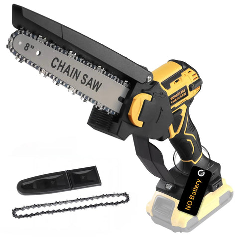 20V Max Cordless Pruning Chainsaw With 8 Inch Blade Beefy Brushless Power No Fuss Cutting At 24 Point 6 Feet Per Second 4000 RPM Electric Wood Saw Battery Not Included Compatible With 20V Max Batteries with accessories