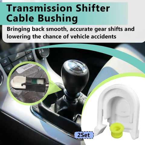 2 Pack Transmission Shifter Cable Bushing With Cap For Ford Edge 2015-2018 Fusion 2013-2016 Escape 2013-2019 Transit Connect 2013-2021 C Max 2013-2018 Replacement Kit Durable Plug-and-Play OEM Style Fit Easy Install Reliable Gear Shifter Linkage, 2-set bushings and caps