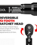 Pro Grade Bike Torque Wrench Set With 2 To 20 Nm Micro Adjustable Torque And Zero Point One Nm Precision 72-tooth ratchet head