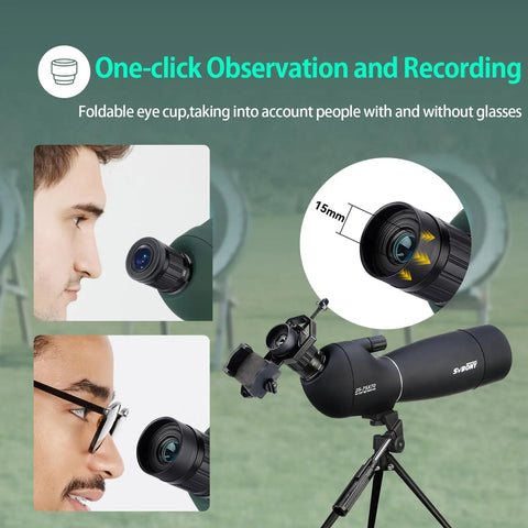 Angled Spotting Scope With 25-75x70 Zoom And Tripod For Target Shooting, Easy To Focus, Dope For Bird Watching And Scenic Views, 70mm Objective Lens Delivers Bright, Crisp Images For Beginners To Enthusiasts, with foldable eyecup and tripod