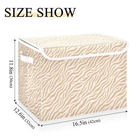 Built Tough Foldable Storage Bin With Slick Flip Top Lid And Locked Down Velcro Closure Durable Oxford Fabric Collapsible Closet Organizer For Home Bedroom No Sweat Space Savers, showing dimensions and design.