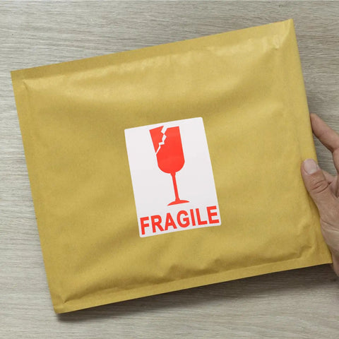 Red Fragile Warning Stickers With Strong Adhesive For Handle With Care Labels On Shipping And Packing Boxes Versatile For Notebooks