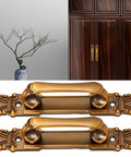 Two Pack Antique Door Pull Handle For Cabinets And Wardrobes European Style Zinc Alloy Vintage Drawer Pull For Closets Cupboards And Sliding Doors Metal Hardware displayed