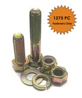 1275 Piece Grade 8 Fine Thread Hex Bolt And Nut Assortment With Lock And Flat Washers displayed on white background.