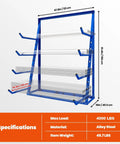 Beefy Heavy Duty Lumber And Pipe Cantilever Storage Rack With 4000 Lbs Capacity Four Tier Alloy Steel Construction for garage use