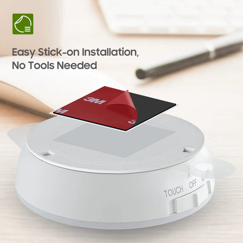 Hella Bright Universal Golf Cart Dome Light With Usb Rechargeable Battery And Cool White Led, showing easy adhesive installation.