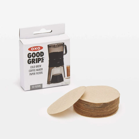 Replacement Paper Filters For Cold Brew Coffee Makers, Extra Filtration For A Smooth Low Acid Concentrate, 50 Count Brown Pack