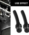 2 Pack CNC Aluminum Gas Cap Vent Tube With Steel Balls Universal Fuel Cap Air Vent Hose For ATVs