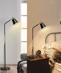 Three Color Temperature Floor Lamp With Adjustable Head And Energy Efficient Nine Watt LED Bulb Included For Living Room Bedroom Office Farmhouse Modern Standing Task Lighting For A Cozy Vibe
