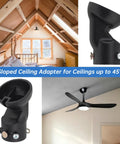 45 Degree Sloped Ceiling Fan Adapter Kit With Universal Mounting Bracket For Vaulted Ceilings Easy Install No Fuss Fit Handles 1
