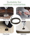Image showing 62235 Drain Cleaning Cable Sewer Snake Auger 5/16 Inch By 25 Foot Hollow Core used in drain pipes and sewers.