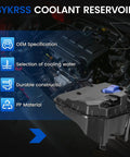 Premium Grade Built Tough Heavy Duty Coolant Overflow Tank And Reservoir For Audi Q7 And Volkswagen Touareg Models 2004 Through 2015 at an angle.