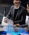 Business meeting with 64GB Bluetooth MP3 Player With HiFi Lossless Sound, Built-In Speaker, Voice Recorder, And Shuffle displayed
