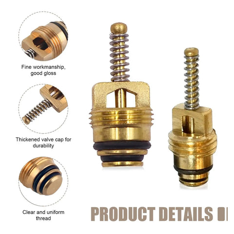 Close-up of components in Seven Piece Car AC Valve Core Kit With Caps And Anti Leak Cores For Most Cars focusing on workmanship and details.