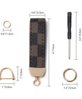 Top Shelf Leather Keychain With Secure Anti Lost D Ring And Heavy Duty Zinc Alloy Clip For Car And Home Keys measuring 4x0.8 inches.