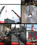 Heavy Duty Four Strand Lifting Chain Sling With Industrial Hoist Chain And Secure Locking Hook in use with cranes and rigging.