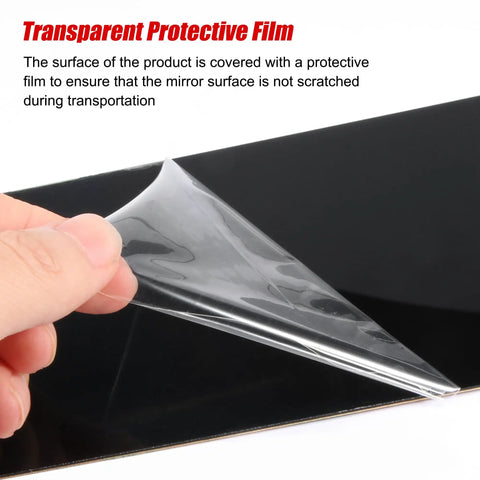Peeling protective film from Panamera Pillar Post Trim Kit For 2010-2016 Porsche Glossy Black Door Window B Pillar Covers