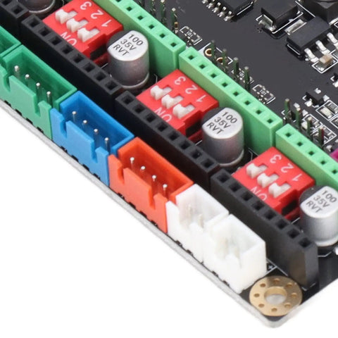 Close-up of 32 Bit Control Board For 3D Printer With ESP32 Dual Core 240MHz MCU Fast Beefy Reliable Additive Manufacturing Motherboard