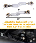Extended Brake Shift Lever Kit With Linkage For 2018 And Up M8 Harley Softail Low Rider S And Street Bob, adjustable 5.7-7 inch aluminum linkage