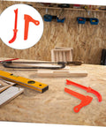 Heavy Duty Woodworking Push Blocks 2 Pack Table Saw Safety Sticks Non Slip Carpenter Push Tool on a workshop table.